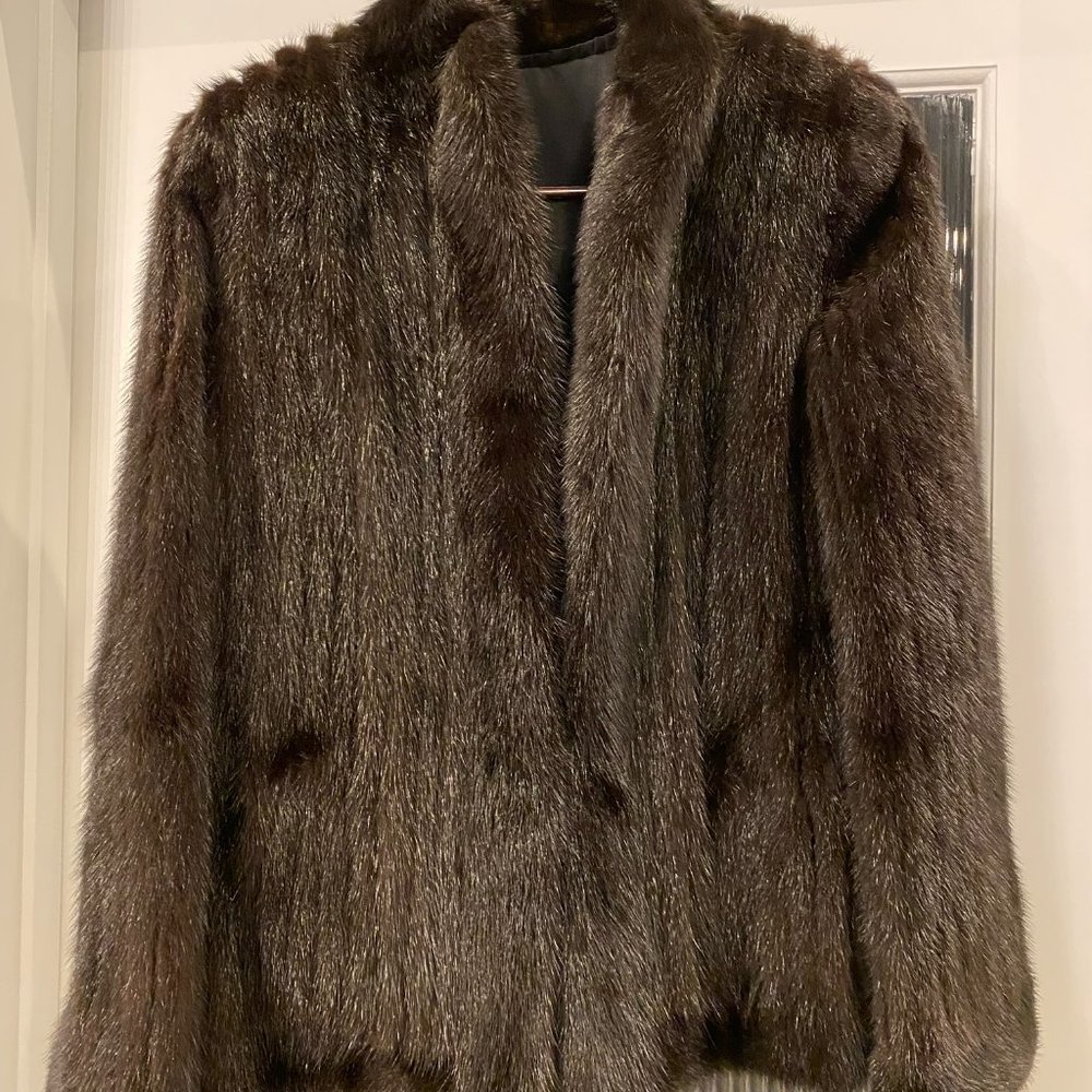 Vintage Custom Made Brown Mink Coat